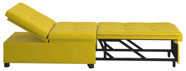 VidaXL Kanapéágy Sárga 194 x 67 x 82 cm Bársony