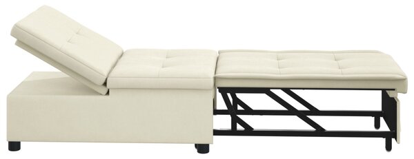 VidaXL Kanapéágy Krém 194 x 67 x 82 cm Bársony