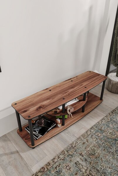 Hanah Home TV Stand Walnut Mesivo - Walnut