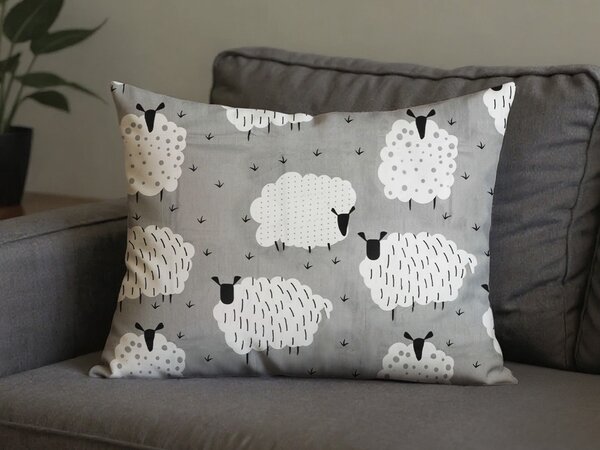 Polipamut párnahuzat SHEEP POLY 50x70 cm, szürke