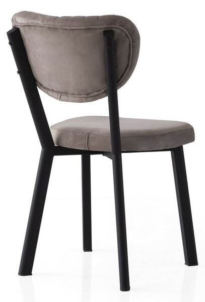 Hanah Home szék szett (2 darab) Fekete Mink Beta - 834 V2