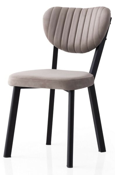 Hanah Home szék szett (2 darab) Fekete Mink Beta - 834 V2