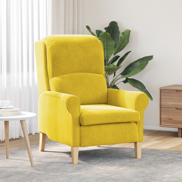Sárga Karosszék Sárga Textil, Fa Standard Sárga Karosszék