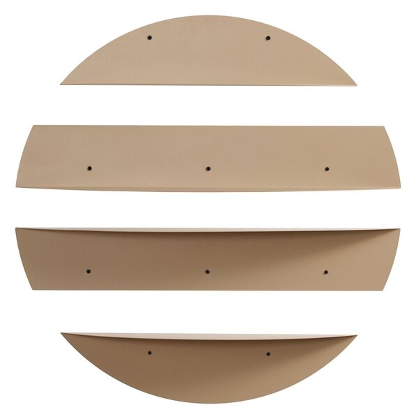 Hanah Home Dekoratív Fém Fali Polc Taupe Vlnt118Cp