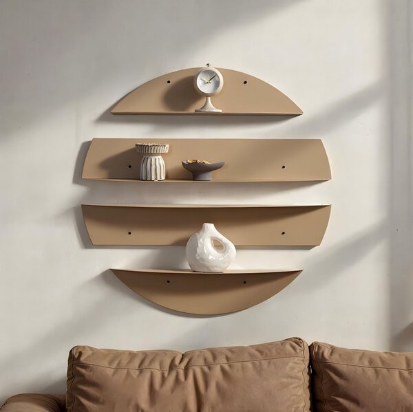 Hanah Home Dekoratív Fém Fali Polc Taupe Vlnt118Cp