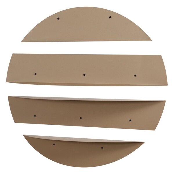 Hanah Home Dekoratív Fém Fali Polc Taupe Vlnt118Cp
