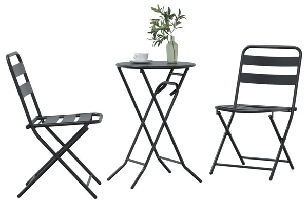 Kert Bistro Készlet 3 pcs Antracit Acél