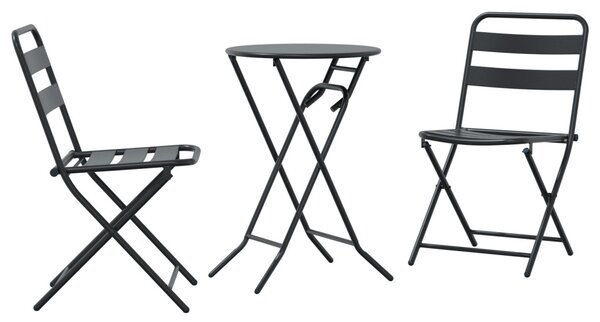 Kert Bistro Készlet 3 pcs Antracit Acél