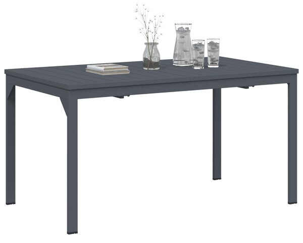 Teraszasztal Antracit 180 x 80 x 74 cm Porszórt acél