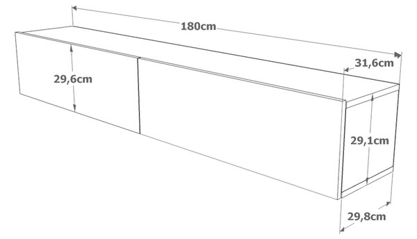 Hanah Home TV állvány Oak Future - FR8-SJ