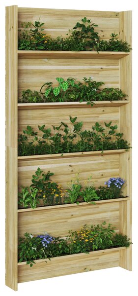 Kert Növényállvány 5-Tier 90x15x180 cm Impregnált Fa Fenyő