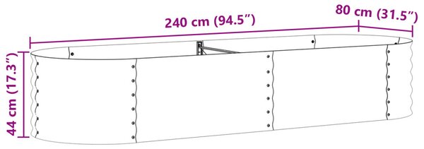 Emelt Ágy Barna 240 x 80 x 44 cm Acél