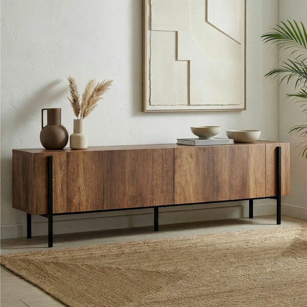 Hanah Home TV Stand Barok Walnut Black Nexus - Barok Walnut, Black