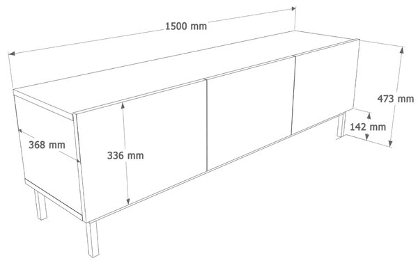 Hanah Home TV Stand Sand Coast - CO2-CO