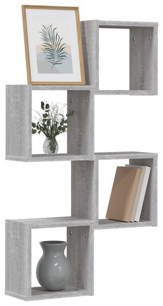 Lebegő Polcok Szürke sonoma MDF Közepes Falra szerelhető