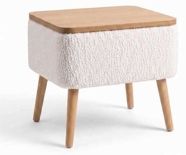 Hanah Home Éjjeliszekrény Fehér Nivo - Fehér