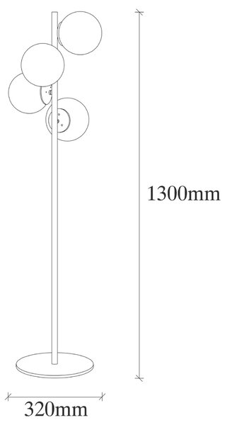 Opviq Floor Lamp Gold Faze - NT - 116