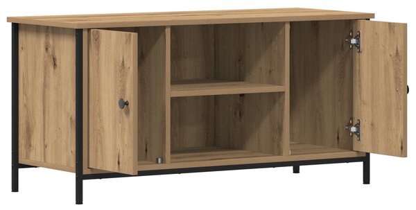 TV szekrény 100 x 40 x 50 cm kézműves tölgy Faanyag