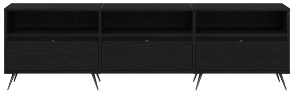 TV Szekrény Fekete 150x30x44,5 cm Műanyag