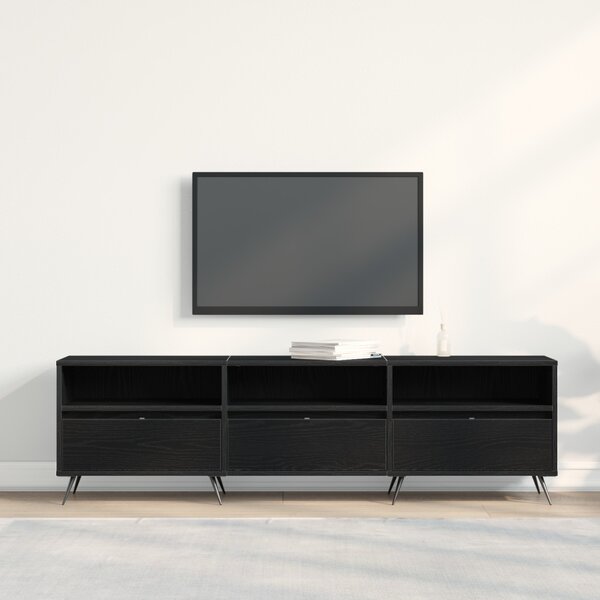 TV Szekrény Fekete 150x30x44,5 cm Műanyag