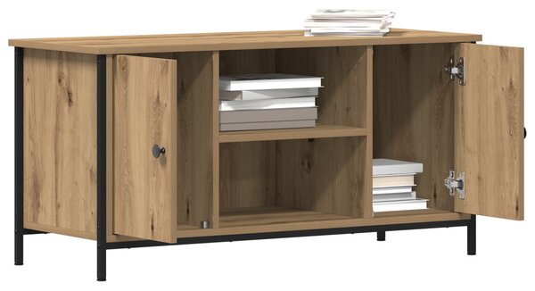 TV szekrény 100 x 40 x 50 cm kézműves tölgy Faanyag
