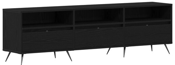 TV Szekrény Fekete 150x30x44,5 cm Műanyag