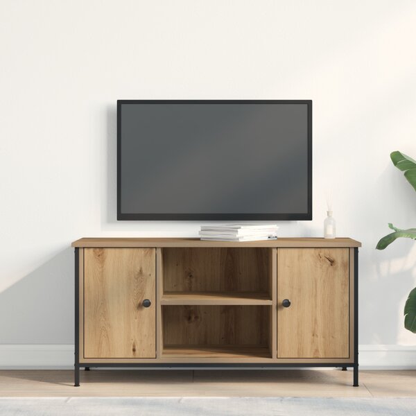 TV szekrény 100 x 40 x 50 cm kézműves tölgy Faanyag