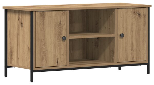 TV szekrény 100 x 40 x 50 cm kézműves tölgy Faanyag