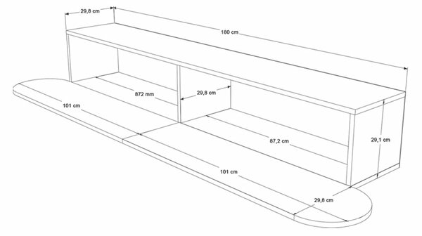 Hanah Home TV Stand Atlantic Pine LUM1-A
