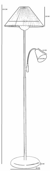 Opviq Floor Lamp White 8940-9
