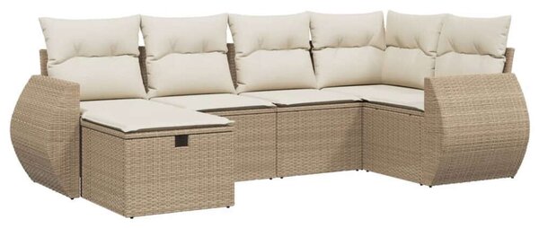 VidaXL Polyrattan Kerti Ülőgarnitúra - 6 részes - Bézs