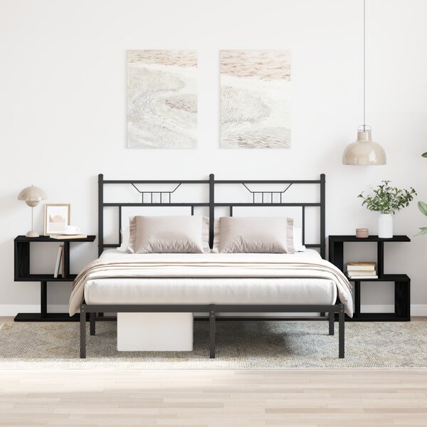 Éjjeliszekrény 2 db Fekete tölgy 50 x 30 x 51,5 cm Szerelt Fa