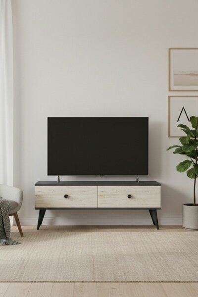 Hanah Home TV állvány Antracit Travertin Mona 120 - Antracit, Travertin