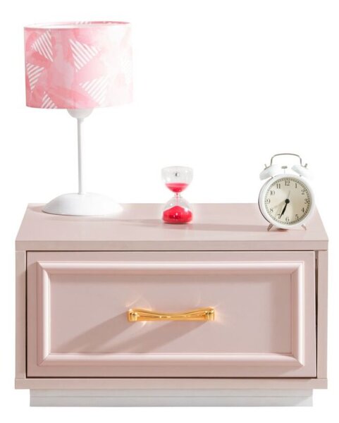 Hanah Home Éjjeliszekrény Pink Fehér Rosa