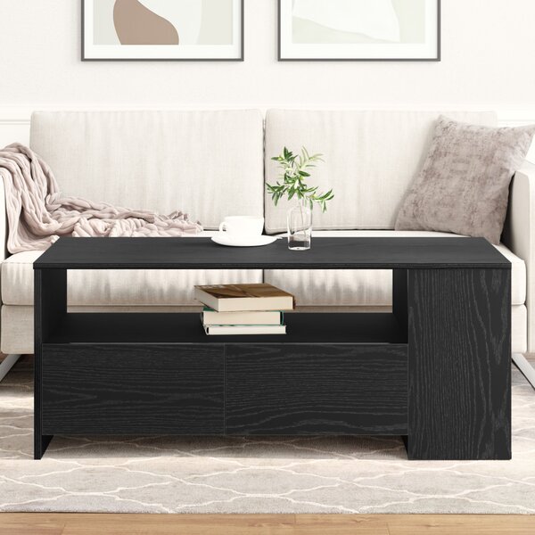 Dohányzóasztal Fekete tölgy 102 x 55 x 43,5 cm Szerelt Fa