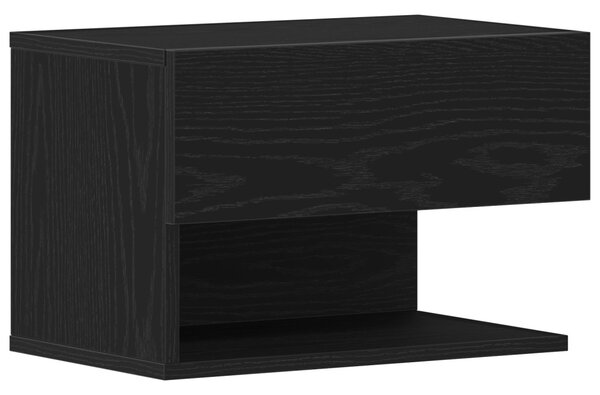 Éjjeliszekrény Fekete tölgy 46 x 30 x 30 cm Szerelt Fa