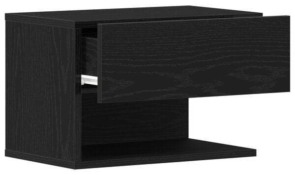 Éjjeliszekrény 2 db Fekete tölgy 46 x 30 x 30 cm Szerelt Fa