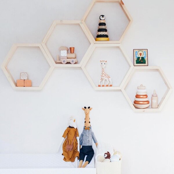 Hanah Home Wall Shelf Walnut Raf229