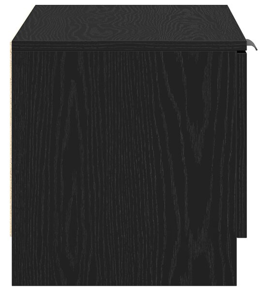 TV Szekrény 2 db Fekete Tölgy 80x35x36,5 cm Feltárt Fa