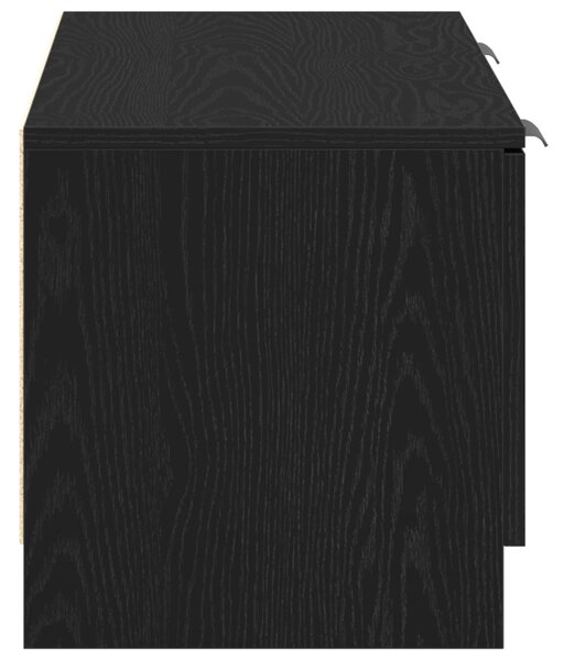 TV Szekrény Fekete Tölgy 102x35x36,5 cm Felépített Fa