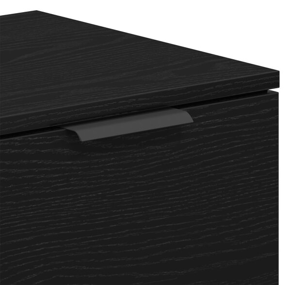 TV Szekrény Fekete Tölgy 102x35x36,5 cm Felépített Fa