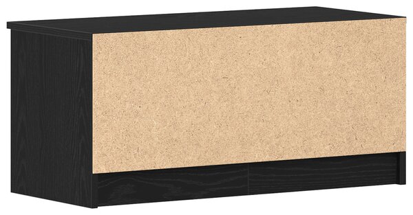 TV Szekrény 2 db Fekete Tölgy 80x35x36,5 cm Feltárt Fa