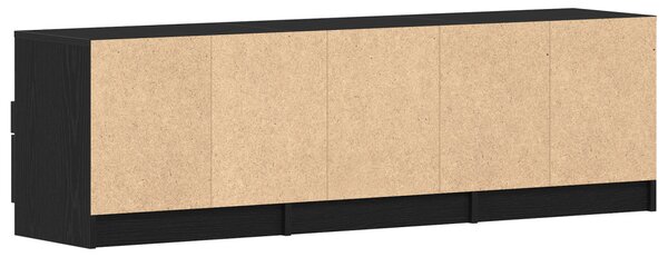 TV szekrény fiókkal Fekete tölgy 150 x 33,5 x 45 cm Faanyag