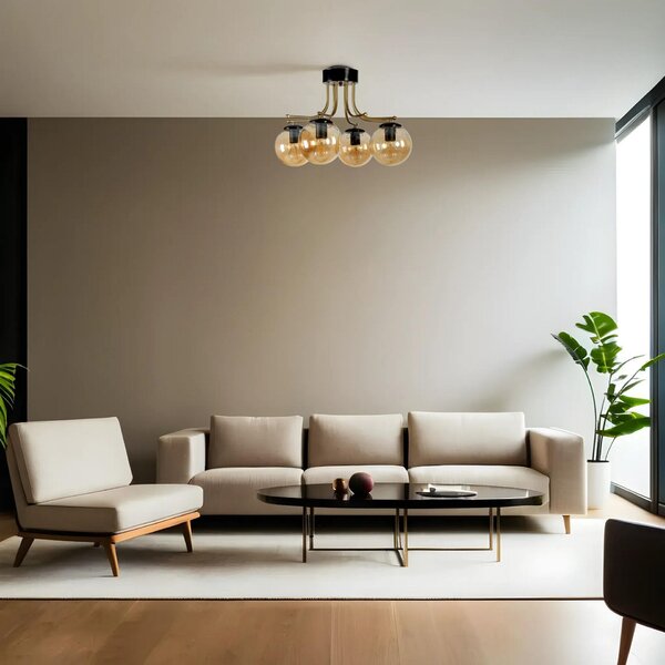 Opviq Csillár Amber Fekete 8790-4