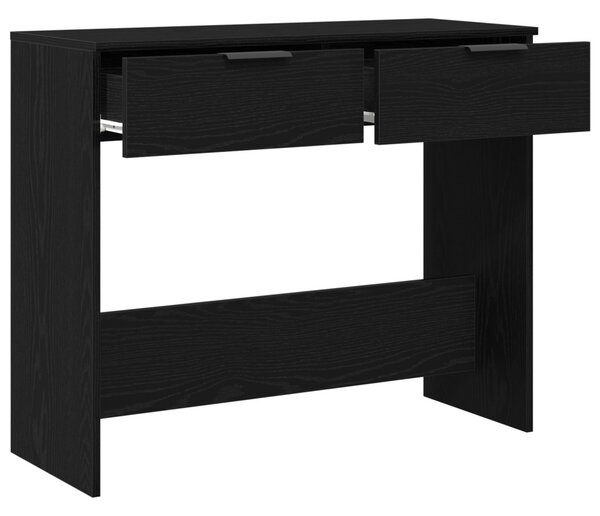 KonzolAsztal Fekete Tölgy 90x36x75 cm Mérnöki Fa