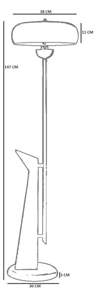 Opviq Floor Lamp Black Walnut 8956-1