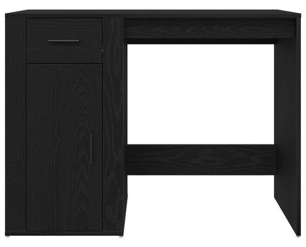 Íróasztal Fekete Tölgy 100x49x75 cm Műszaki Fa