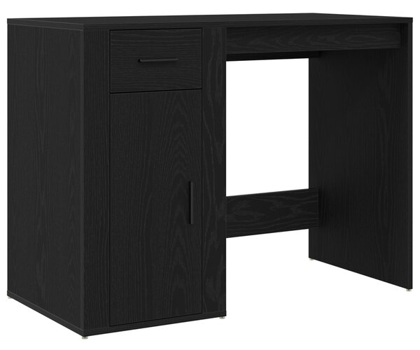 Íróasztal Fekete Tölgy 100x49x75 cm Műszaki Fa