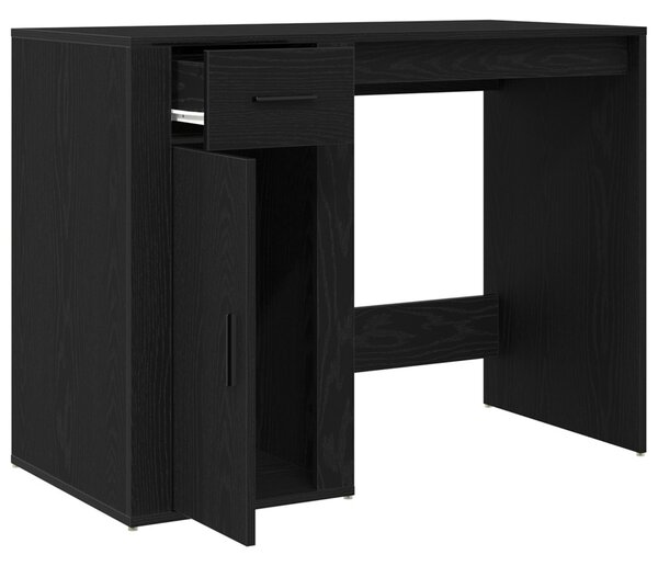 Íróasztal Fekete Tölgy 100x49x75 cm Műszaki Fa