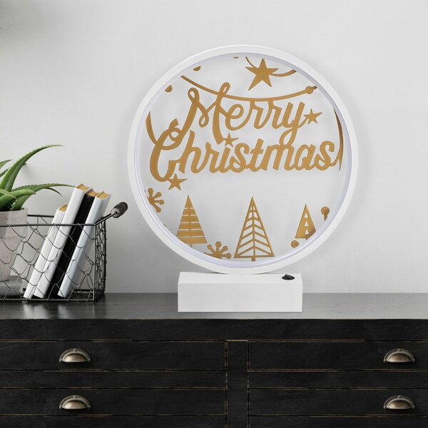 Opviq Asztali lámpa Fehér Arany XMAS12